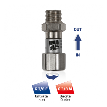 Svivel høytrykk 3/8" han/hun